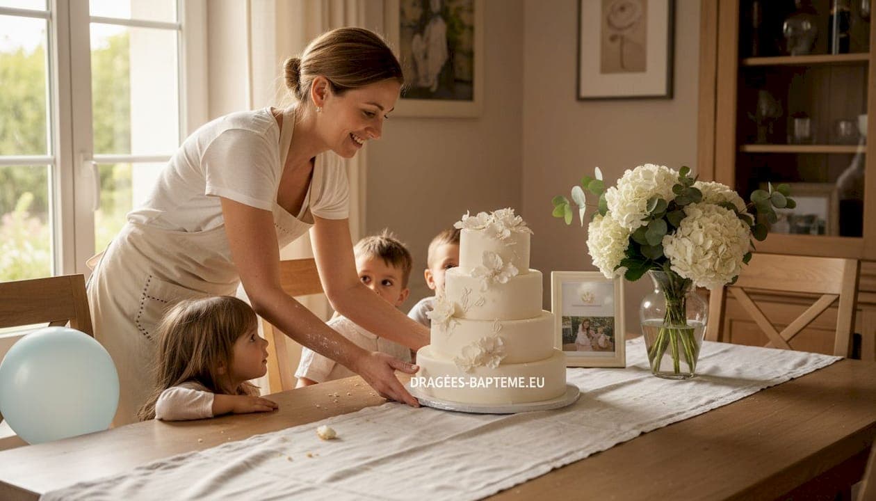 Gâteau de baptême : signification et présentation réussie