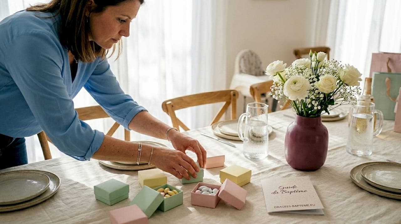 Astuces élégantes pour présenter vos dragées lors d'un baptême