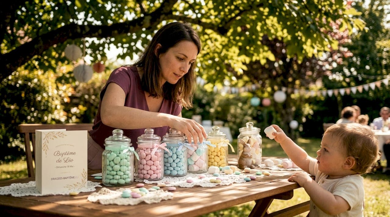 Inspirations candy bar baptême : 10 idées originales